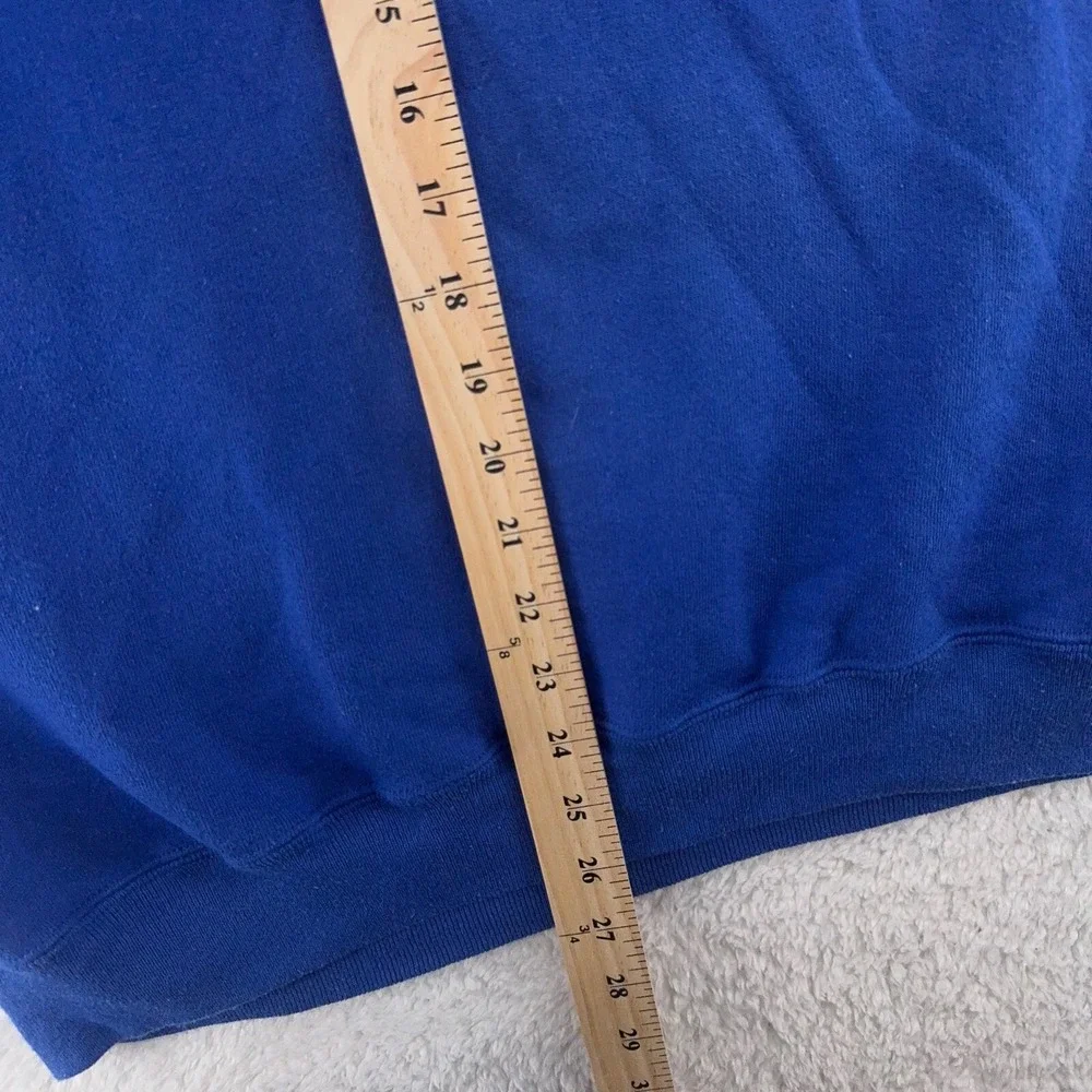vintage 90s BLANK BLUE RUSSELL ATHLETIC CREWNECK SWEATSHIRT LARGE/XL made in usa